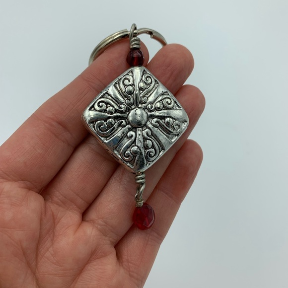 Large Handmade Beaded Keychain - Picture 3 of 3